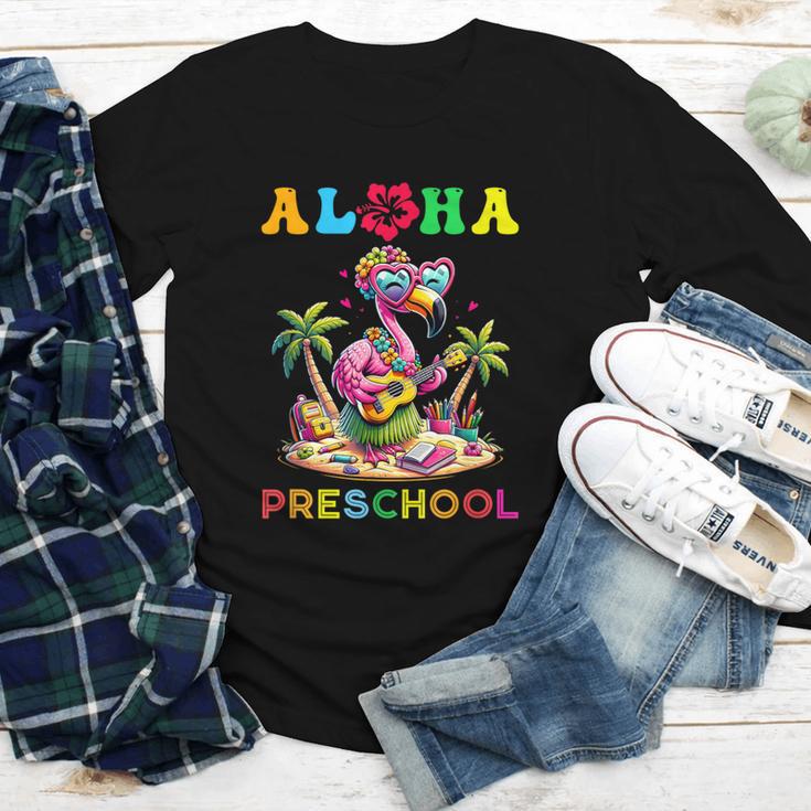 Aloha Preschool Flamingo Hawaii Back To School Kids Girl Youth Long Sleeve Tee