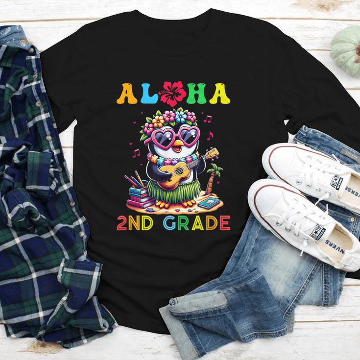 Aloha Second Grade Penguin Hawaii Back To School Kids Girl Youth Long Sleeve Tee