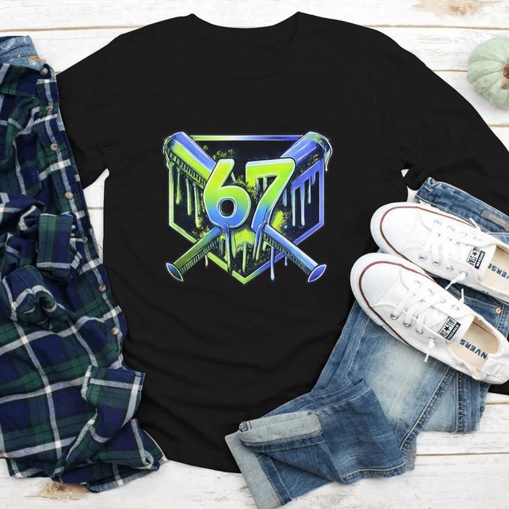 Awesome 67 Baseball Drip Effect Baseball 6-7 Meme Graphic Youth Long Sleeve Tee Awesome 67 Baseball Drip Effect Baseball 6-7 Meme Graphic Youth Long Sleeve Tee