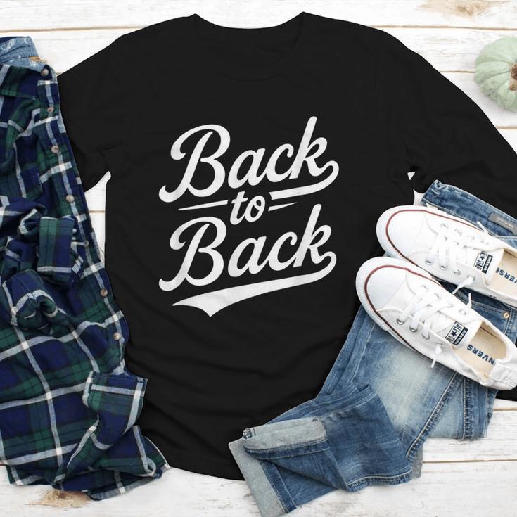 Back To Back For Boys Girls Men Women Baseball Youth Long Sleeve Tee Back To Back For Boys Girls Men Women Baseball Youth Long Sleeve Tee