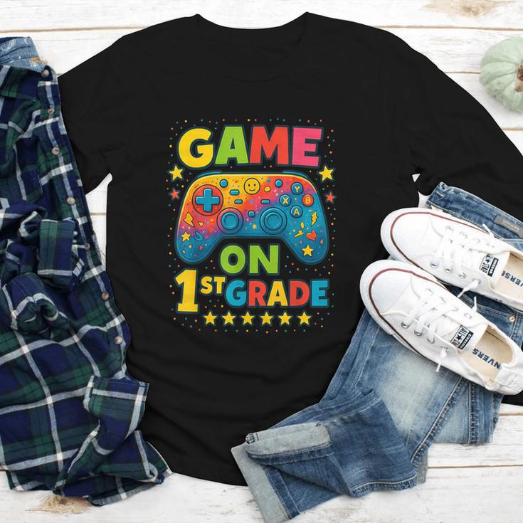 Back To School 1st Grade Boys Gamer First Day School Level Youth Long Sleeve Tee