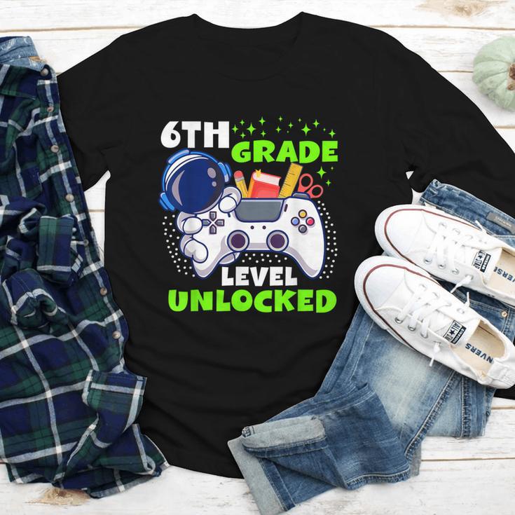 Back To School 6th Grade Level Unlocked Gamer Boys Kids Youth Long Sleeve Tee