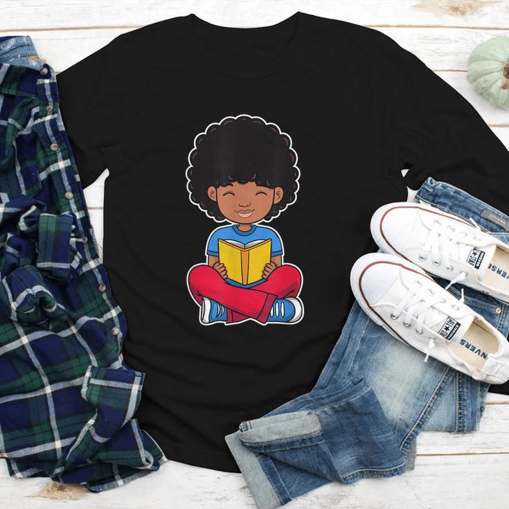 Back To School Afro African American Boy Student Youth Long Sleeve Tee