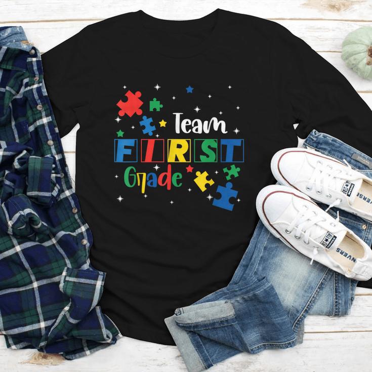 Back To School Autism Puzzle Pieces Autistic First Grade ASD Youth Long Sleeve Tee Back To School Autism Puzzle Pieces Autistic First Grade ASD Youth Long Sleeve Tee