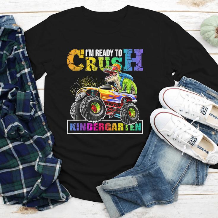 Back To School Boy Dinosaur I'm Ready To Crush Kindergarten Youth Long Sleeve Tee Back To School Boy Dinosaur I'm Ready To Crush Kindergarten Youth Long Sleeve Tee