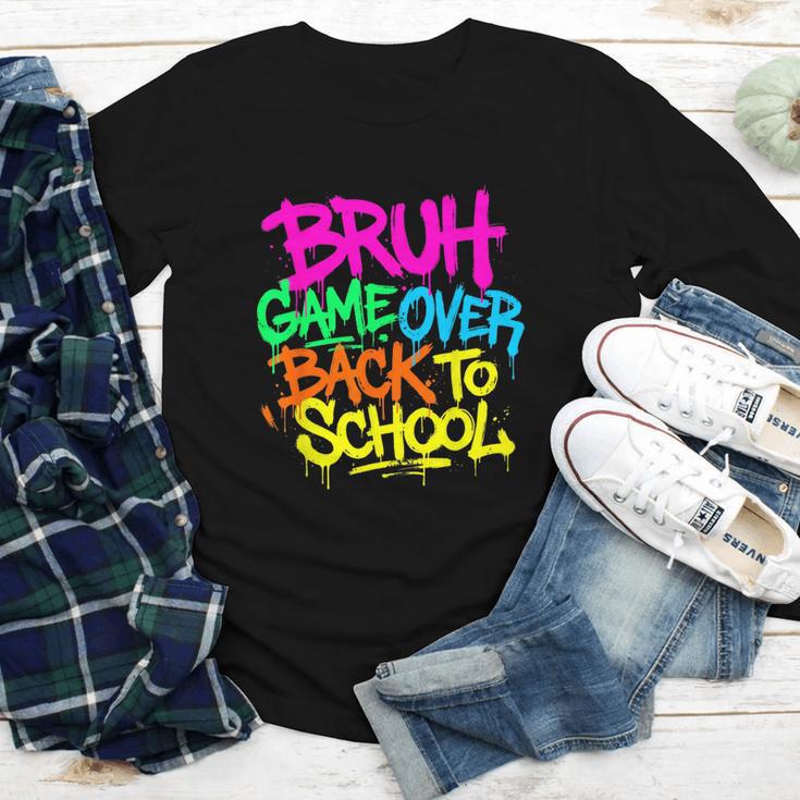 Back To School Bruh Game Over Gaming Boys Youth Long Sleeve Tee Back To School Bruh Game Over Gaming Boys Youth Long Sleeve Tee
