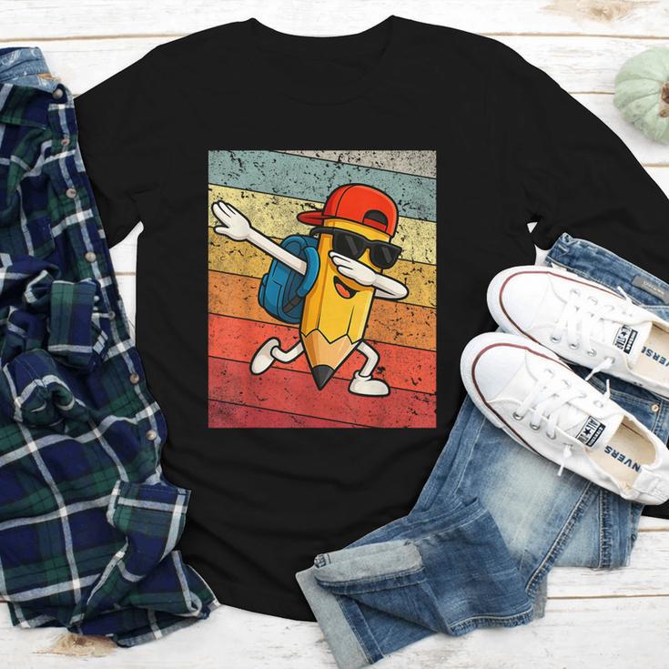 Back To School Dabbing Pencil First Day Boys Kids Youth Long Sleeve Tee