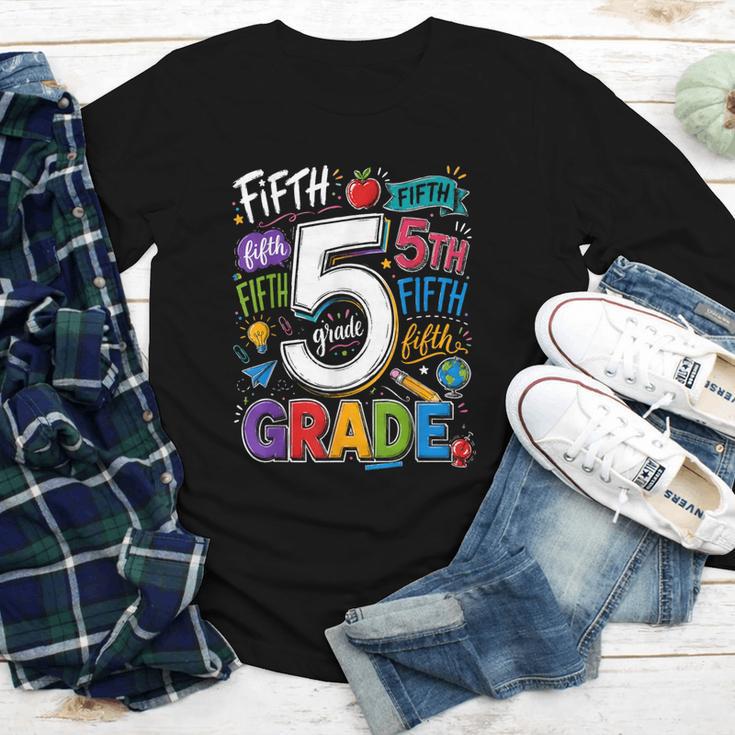 Back To School Fifth 5th Grade Classroom Typography Youth Long Sleeve Tee Back To School Fifth 5th Grade Classroom Typography Youth Long Sleeve Tee