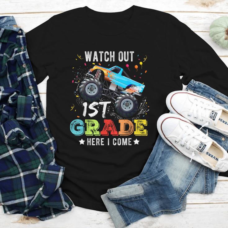 Back To School First Grade Here I Come For Boy Kids Truck Youth Long Sleeve Tee Back To School First Grade Here I Come For Boy Kids Truck Youth Long Sleeve Tee