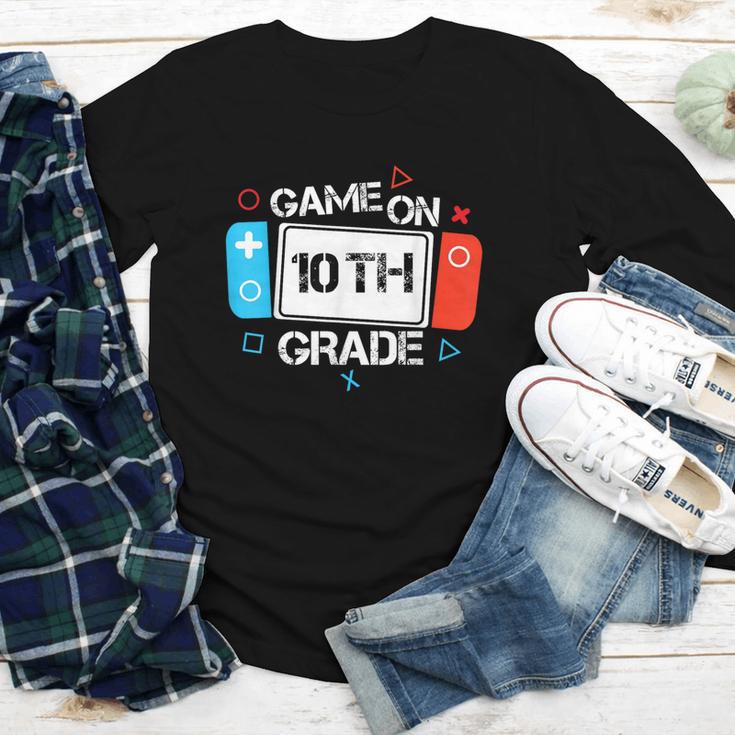 Back To School Game On 10th Grade Gamer Kids Boys Girl Youth Long Sleeve Tee Back To School Game On 10th Grade Gamer Kids Boys Girl Youth Long Sleeve Tee