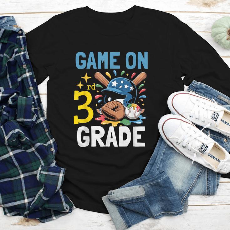 Back To School Game On Third Grade Baseball First Day Boys Youth Long Sleeve Tee Back To School Game On Third Grade Baseball First Day Boys Youth Long Sleeve Tee