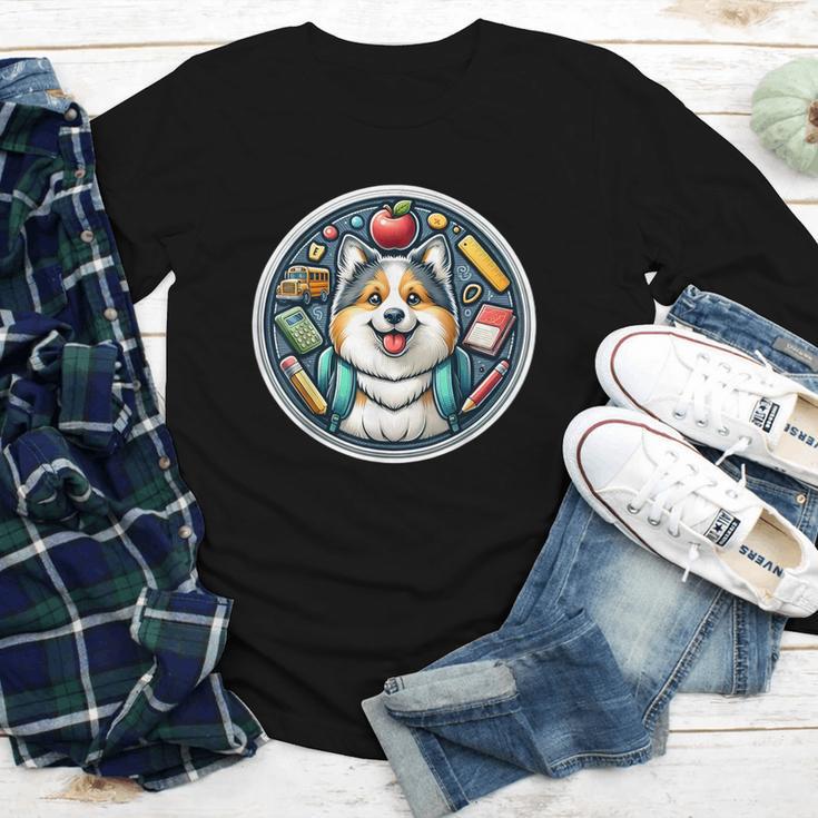 Back To School Icelandic Sheepdog Dog Boy Girls Student Kids Youth Long Sleeve Tee Back To School Icelandic Sheepdog Dog Boy Girls Student Kids Youth Long Sleeve Tee