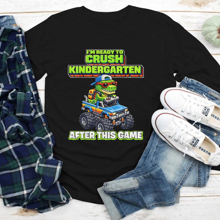 Back To School Kindergarten Retro Monster Truck Dinosaur Boy Youth Long Sleeve Tee Back To School Kindergarten Retro Monster Truck Dinosaur Boy Youth Long Sleeve Tee