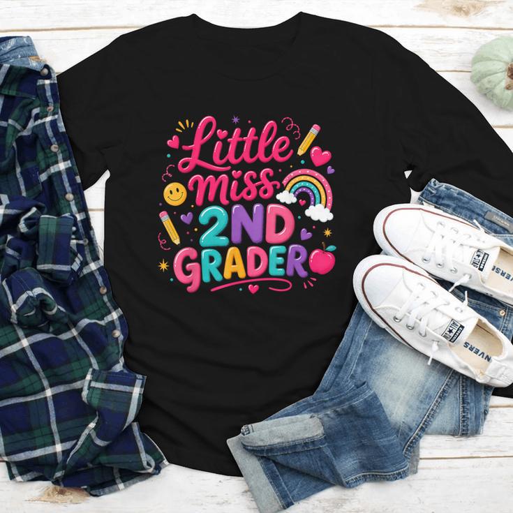Back To School Little Miss 2nd Grader Rainbow Girl Youth Long Sleeve Tee