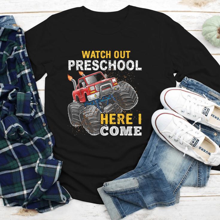 Back To School Preschool Here I Come For Boy Kids Truck Youth Long Sleeve Tee Back To School Preschool Here I Come For Boy Kids Truck Youth Long Sleeve Tee