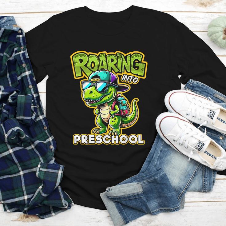 Back To School Preschool Dinosaur First Day Of School Boy Youth Long Sleeve Tee Back To School Preschool Dinosaur First Day Of School Boy Youth Long Sleeve Tee