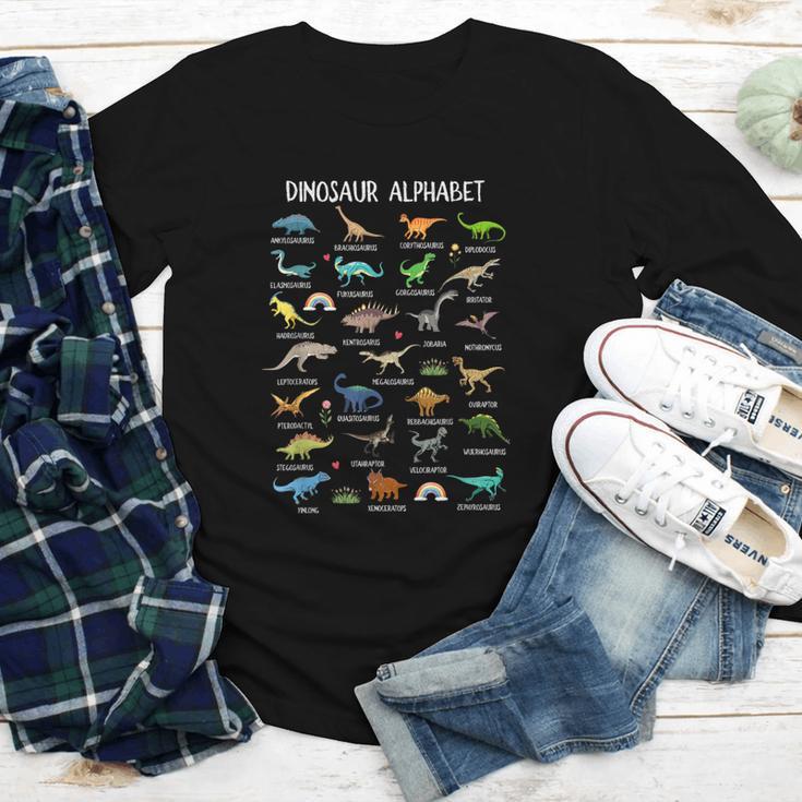 Back To School Types Of Dinosaurs Alphabet Identification Youth Long Sleeve Tee Back To School Types Of Dinosaurs Alphabet Identification Youth Long Sleeve Tee