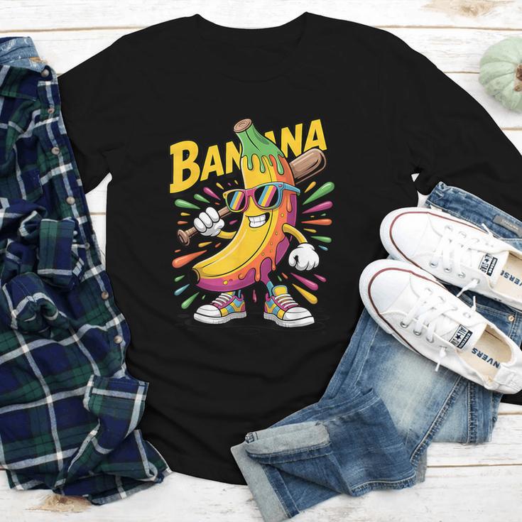 Banana Baseball Cartoon Cool Sports Kids Teens Youth Long Sleeve Tee Banana Baseball Cartoon Cool Sports Kids Teens Youth Long Sleeve Tee