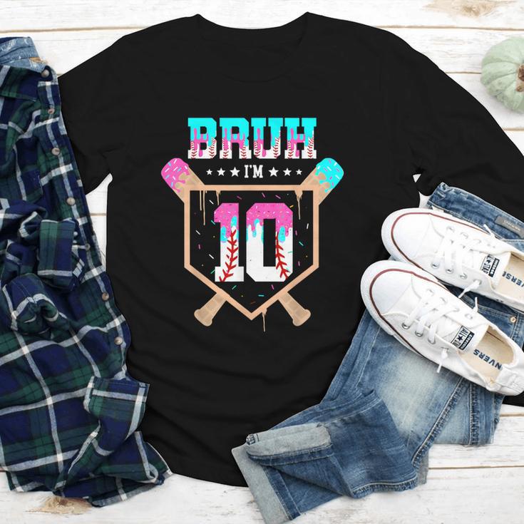 Baseball 10 Year Old Ice Cream Drip 10th Birthday Boy Player Youth Long Sleeve Tee Baseball 10 Year Old Ice Cream Drip 10th Birthday Boy Player Youth Long Sleeve Tee