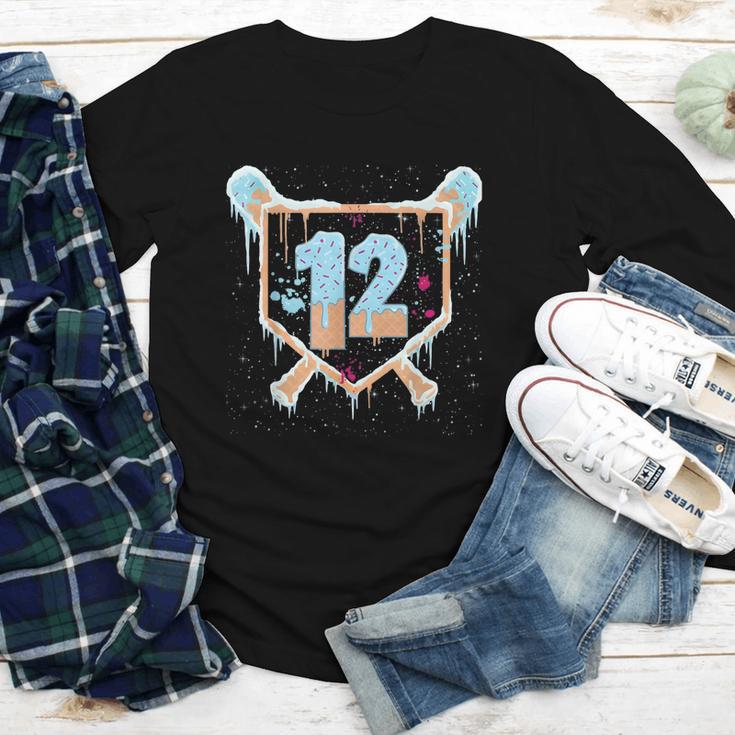 Baseball 12 Year Old Ice Cream Drip 12th Birthday Boys Youth Long Sleeve Tee Baseball 12 Year Old Ice Cream Drip 12th Birthday Boys Youth Long Sleeve Tee