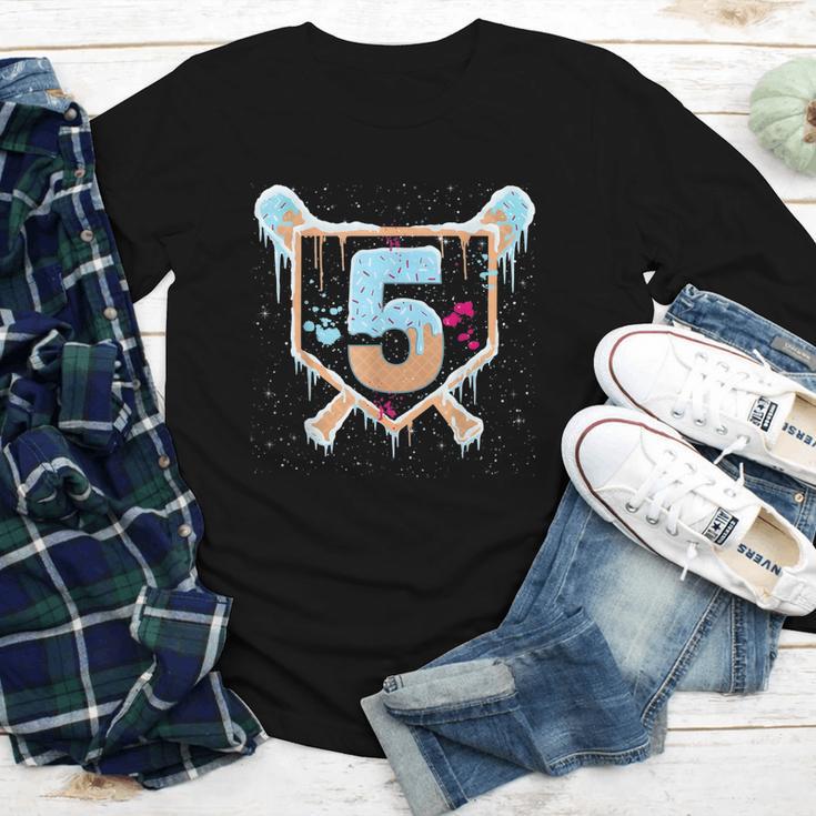Baseball 5 Year Old Ice Cream Drip 5th Birthday Boy Number 5 Youth Long Sleeve Tee Baseball 5 Year Old Ice Cream Drip 5th Birthday Boy Number 5 Youth Long Sleeve Tee