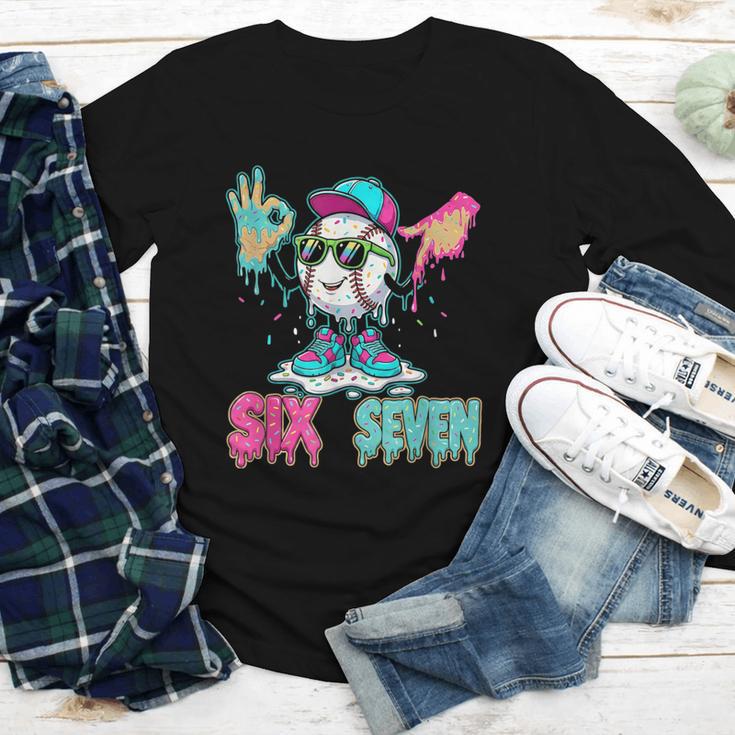 Baseball 67 Drip Six Seven Hand Signs Ice Cream Meme Youth Long Sleeve Tee