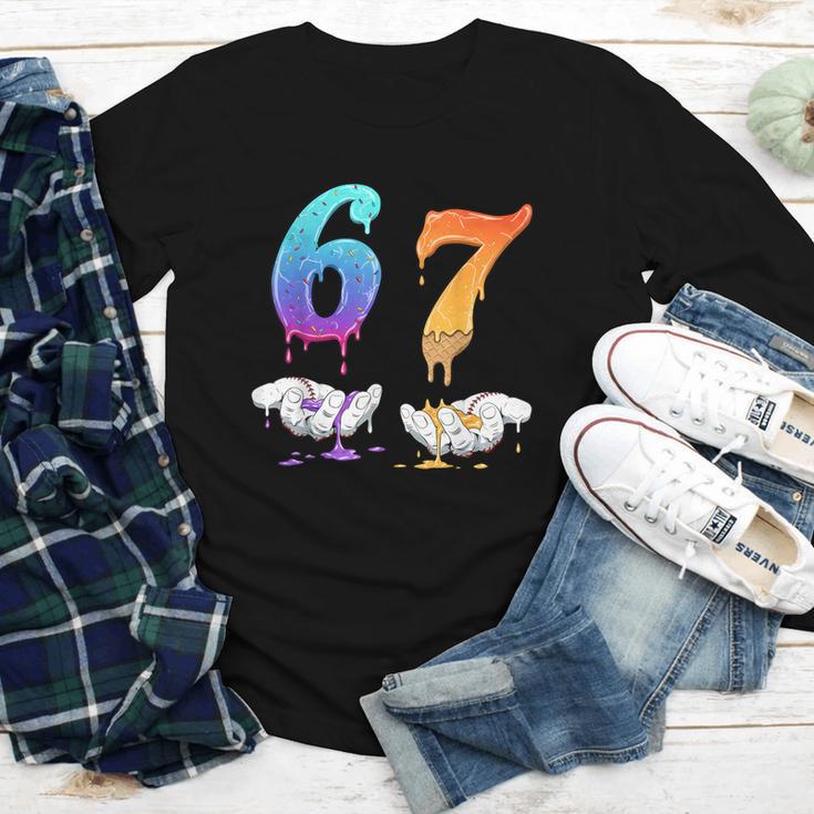 Baseball 67 Ice Cream Drip Six Seven Boys Meme Youth Long Sleeve Tee