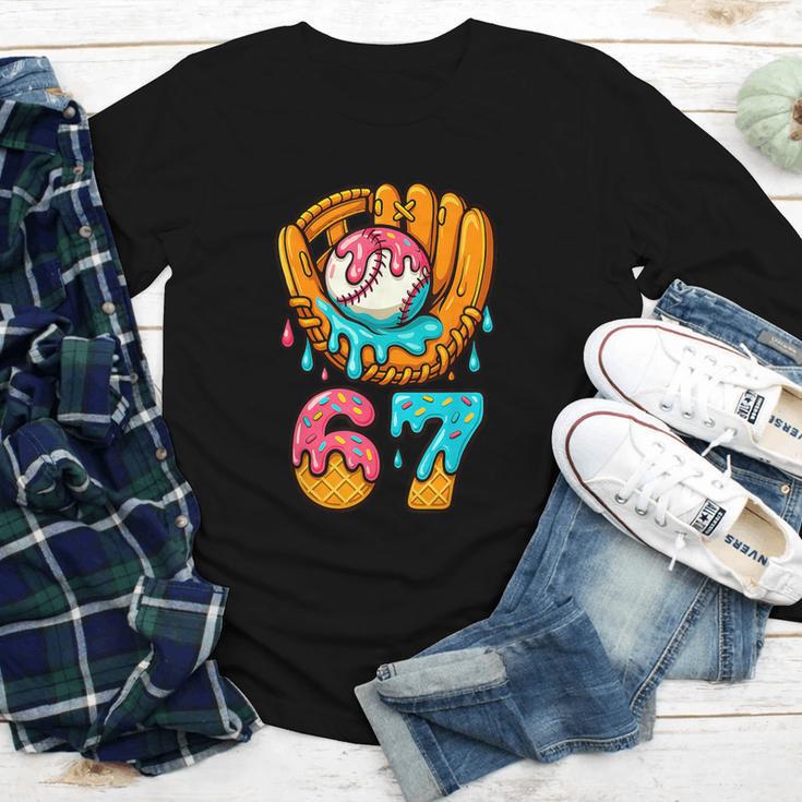 Baseball 67 Ice Cream Drip 67 Six Seven Meme 67th Birthday Youth Long Sleeve Tee Baseball 67 Ice Cream Drip 67 Six Seven Meme 67th Birthday Youth Long Sleeve Tee
