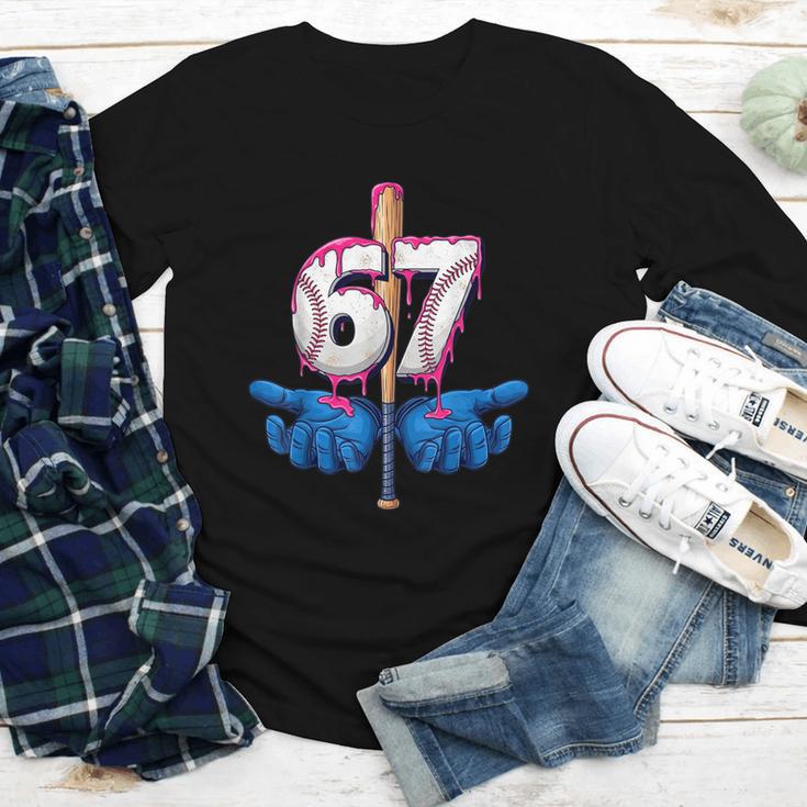 Baseball 67 Six Seven Gen Alpha Meme Drip Youth Long Sleeve Tee Baseball 67 Six Seven Gen Alpha Meme Drip Youth Long Sleeve Tee