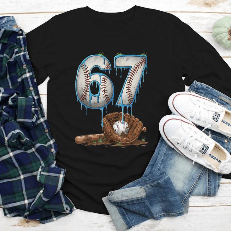 Baseball 67 Six Seven Meme 6-7 Drip Baseball Boys Men Youth Long Sleeve Tee Baseball 67 Six Seven Meme 6-7 Drip Baseball Boys Men Youth Long Sleeve Tee