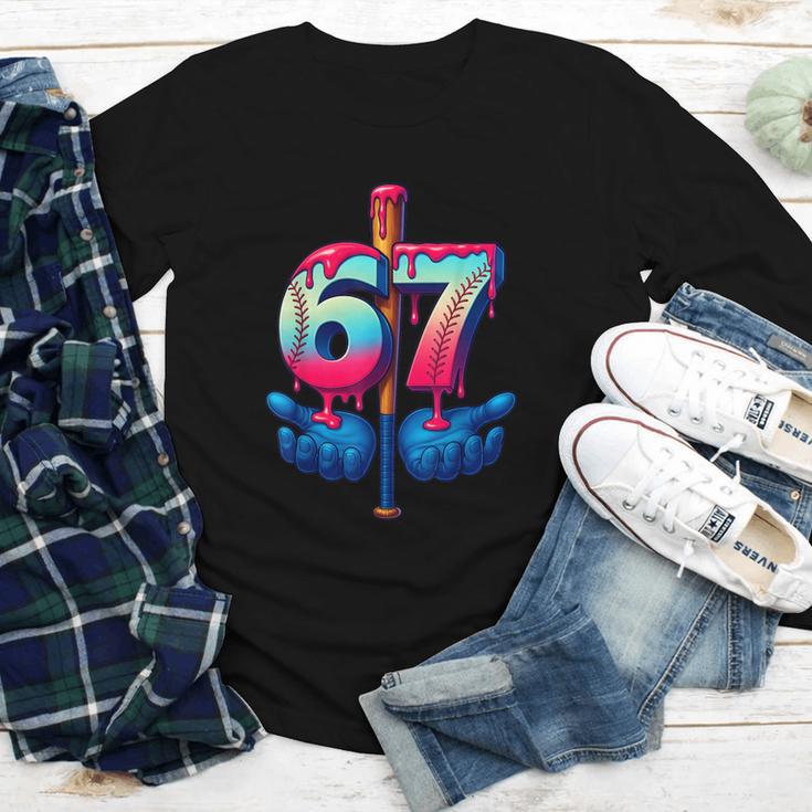 Baseball Bat Hands Drip 67 Six Seven Gen Alpha Slang Meme Youth Long Sleeve Tee Baseball Bat Hands Drip 67 Six Seven Gen Alpha Slang Meme Youth Long Sleeve Tee