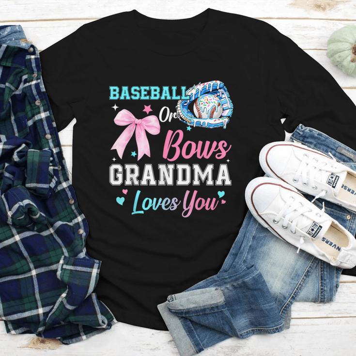 Baseball Or Bows Your Grandma Loves You Gender Reveal Youth Long Sleeve Tee
