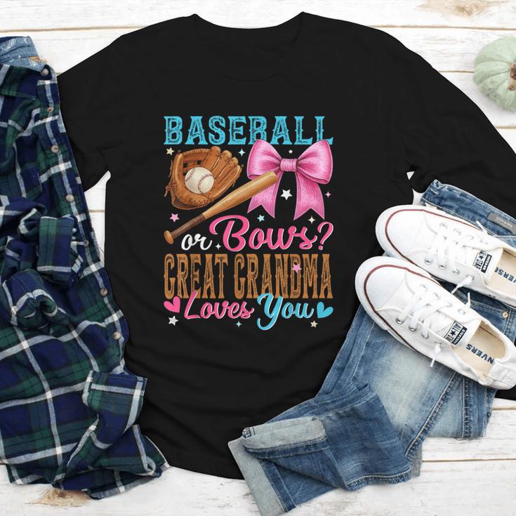 Baseball Or Bows Great Grandma Loves You Gender Reveal Youth Long Sleeve Tee Baseball Or Bows Great Grandma Loves You Gender Reveal Youth Long Sleeve Tee