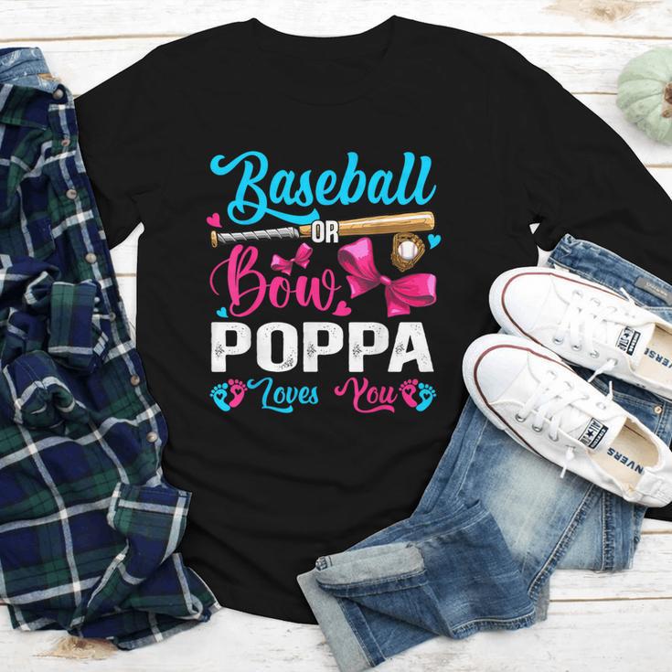 Baseball Or Bows Poppa Loves You Gender Reveal Youth Long Sleeve Tee Baseball Or Bows Poppa Loves You Gender Reveal Youth Long Sleeve Tee
