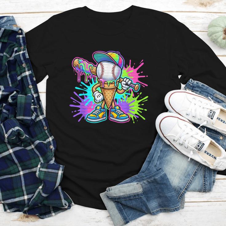 Baseball Boys Clothes For Boys Ice Cream Drip Baseball Stuff Youth Long Sleeve Tee Baseball Boys Clothes For Boys Ice Cream Drip Baseball Stuff Youth Long Sleeve Tee