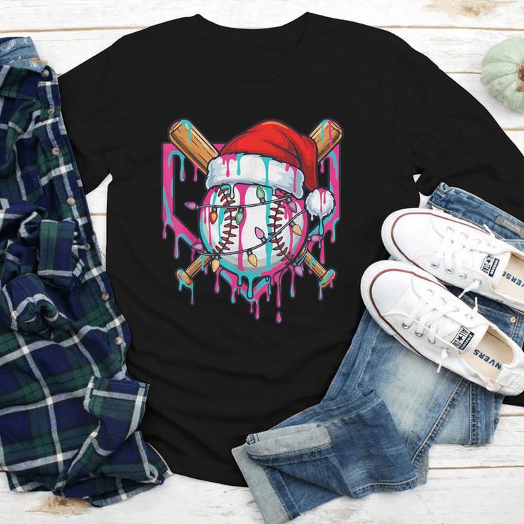 Baseball Christmas Santa Hat Baseball Christmas Drip Youth Long Sleeve Tee Baseball Christmas Santa Hat Baseball Christmas Drip Youth Long Sleeve Tee