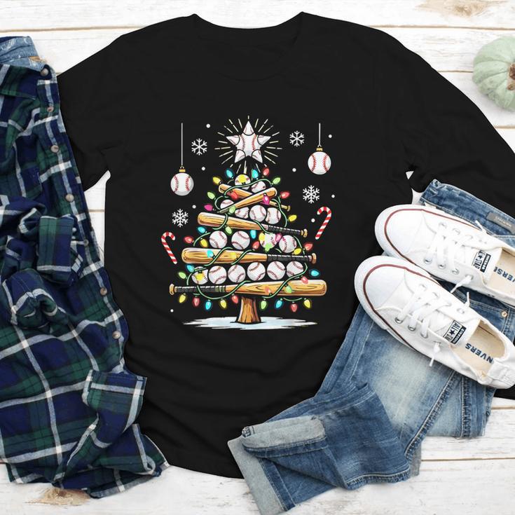 Baseball Christmas Tree Lights Youth Long Sleeve Tee Baseball Christmas Tree Lights Youth Long Sleeve Tee