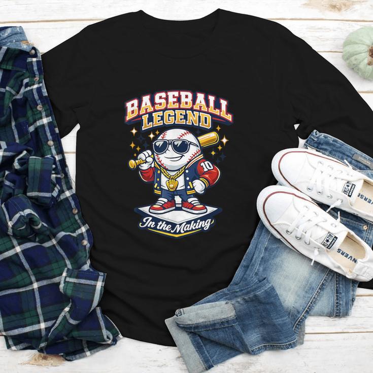 Baseball Cute Youth Ice Cream Valentine Day Sporty Fun Youth Long Sleeve Tee