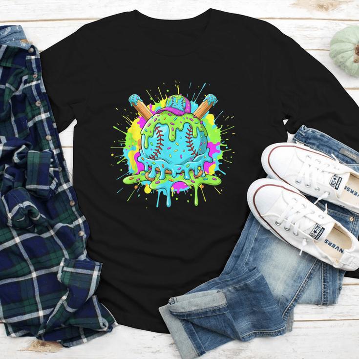 Baseball Drip For Boys Ice Cream Drip Youth Boys Baseball Youth Long Sleeve Tee
