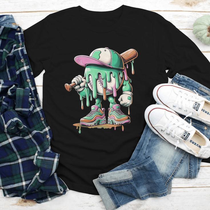 Baseball Drip For Boys Ice Cream Drip Baseball Youth Long Sleeve Tee