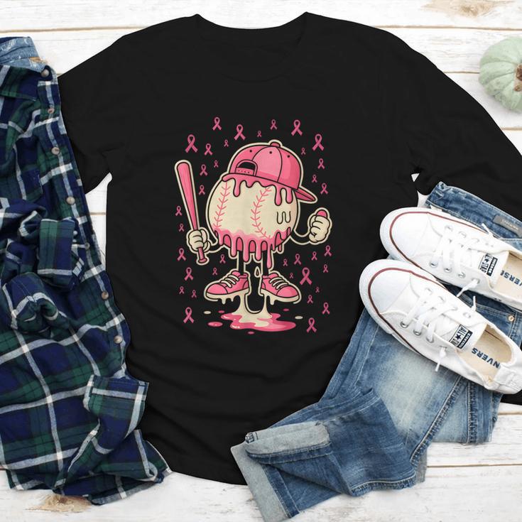 Baseball Drip Ice Cream Breast Cancer Awareness Boys & Girls Youth Long Sleeve Tee Baseball Drip Ice Cream Breast Cancer Awareness Boys & Girls Youth Long Sleeve Tee