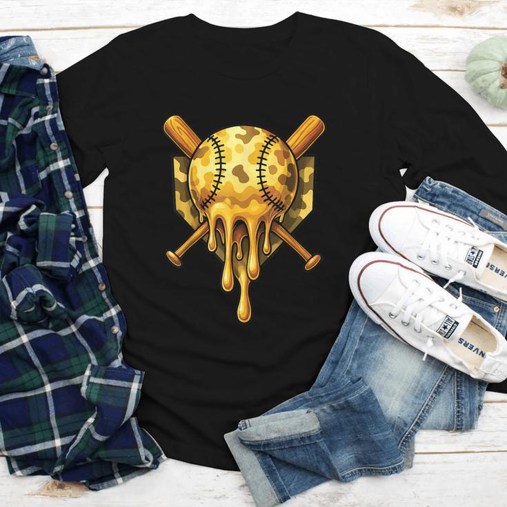 Baseball Drip Ice Cream Camo Cool Youth Long Sleeve Tee Baseball Drip Ice Cream Camo Cool Youth Long Sleeve Tee