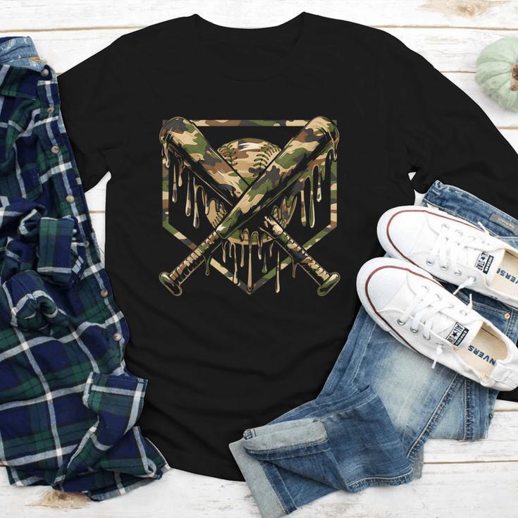 Baseball Drip Ice Cream Camo Home Plate Bats Sports Game Day Youth Long Sleeve Tee Baseball Drip Ice Cream Camo Home Plate Bats Sports Game Day Youth Long Sleeve Tee
