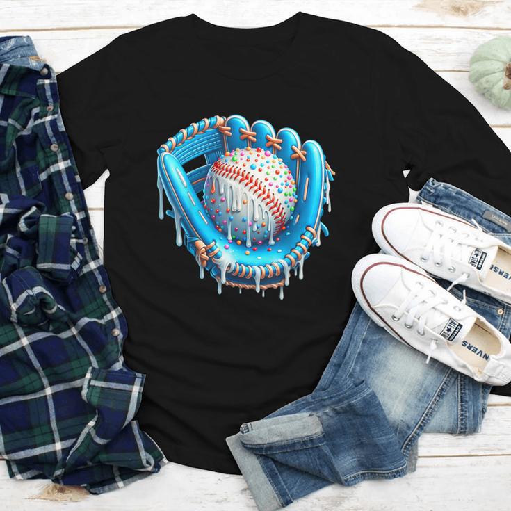 Baseball Drip Ice Cream Glove With Sprinkles Ball Boys Youth Youth Long Sleeve Tee