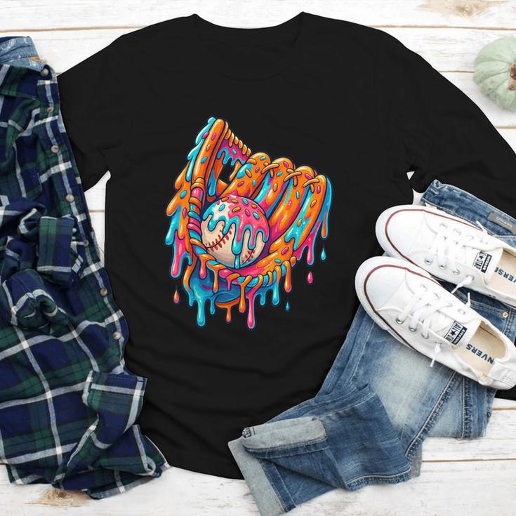 Baseball Drip Ice Cream Sprinkles Baseball Glove For Boys Youth Long Sleeve Tee Baseball Drip Ice Cream Sprinkles Baseball Glove For Boys Youth Long Sleeve Tee