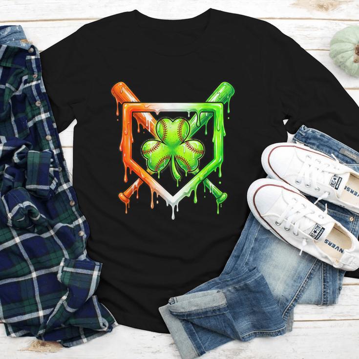 Baseball Drip Ice Cream St Patricks Day Shamrock Youth Long Sleeve Tee Baseball Drip Ice Cream St Patricks Day Shamrock Youth Long Sleeve Tee