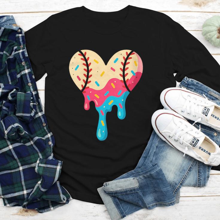 Baseball Drip Melting Ice Cream Baseball Heart Boys Girls Youth Long Sleeve Tee Baseball Drip Melting Ice Cream Baseball Heart Boys Girls Youth Long Sleeve Tee