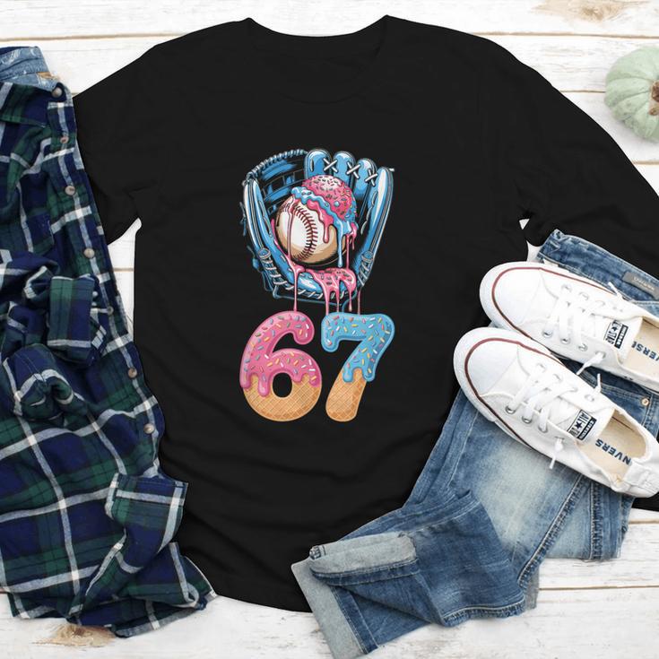 Baseball Drip Number 67 Player 67th Birthday Ice Cream 67 Youth Long Sleeve Tee Baseball Drip Number 67 Player 67th Birthday Ice Cream 67 Youth Long Sleeve Tee