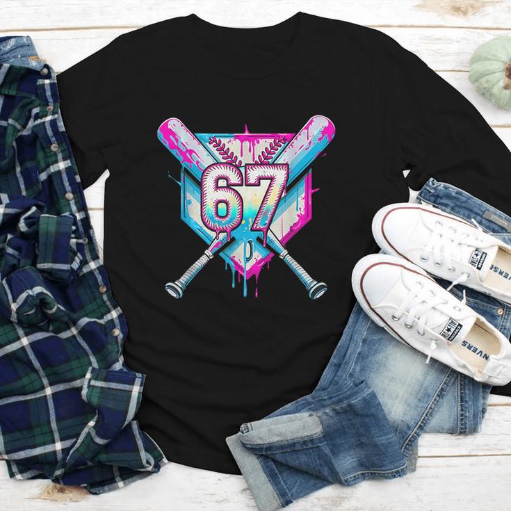 Baseball Dripping 67 Home Plate Six Seven Boy Kids Sports Youth Long Sleeve Tee Baseball Dripping 67 Home Plate Six Seven Boy Kids Sports Youth Long Sleeve Tee