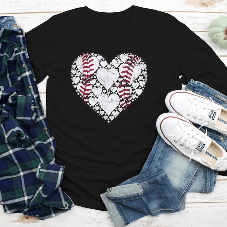 Baseball Heart Love Game Sports Fan Game Day Youth Long Sleeve Tee